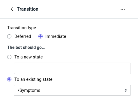 Transition block