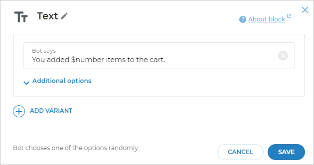 Using variables